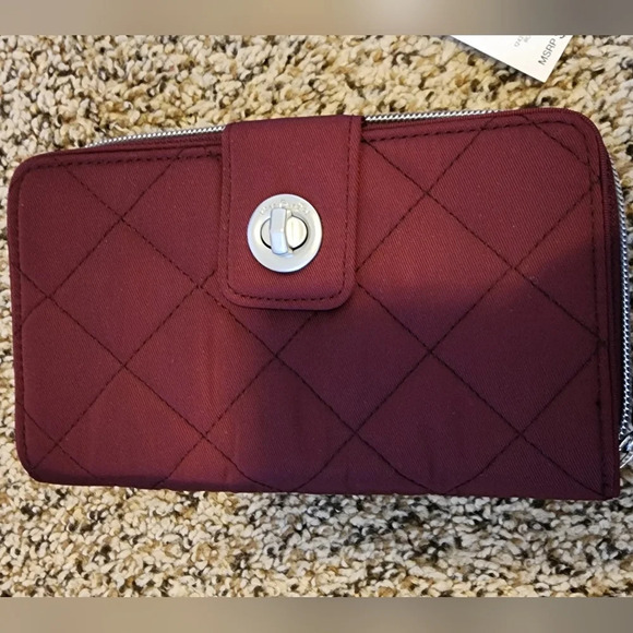 Vera Bradley RFID Turnlock Wallet & Ultimate Card Case in Performance Twill - Picture 11 of 16